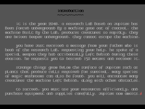 Background story: Heading underground on Jupiter.