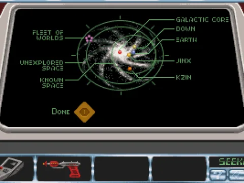 A star chart on the computer