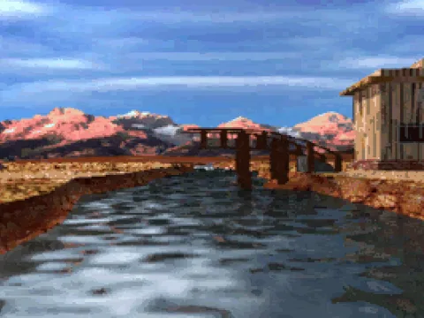 Animated cutscene - going down the river