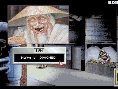 Talking to a street bum