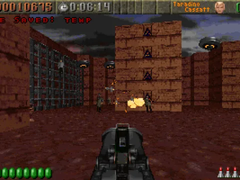 The Drunk Missile weapon launches a salvo of missiles that cover a wide area, which is useful against groups of enemies.