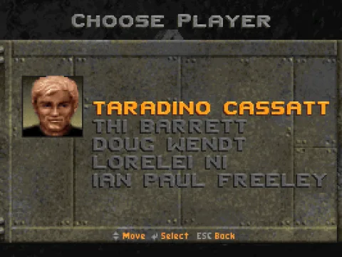 You can only pick Taradino Cassatt in the shareware version.