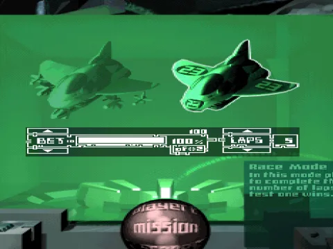 Select between combat and race mode