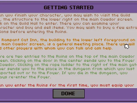 The game does not offer a playable in-game tutorial, however a 'Getting Started' screen is available.