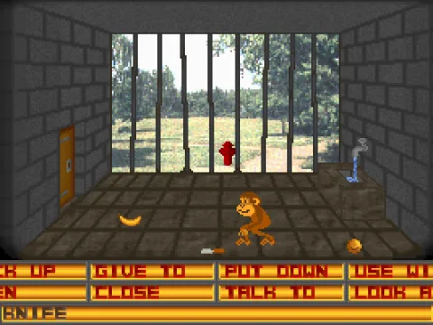 ...but waking up in a zoo cage with only a banana and a knife to help us escape. Hmm...