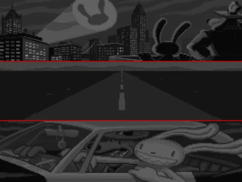 A stylish-black white collage of scenes greets you before you start playing