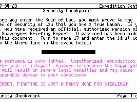 Copy protection... *sigh*