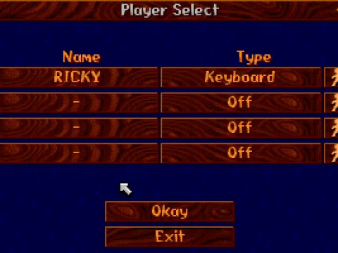 Selecting the players.