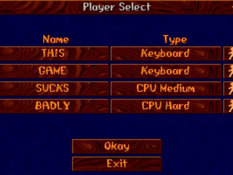 The menus are as simple as possible.