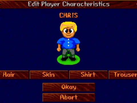 You can customize your golfer with a choice of four trendy colors.