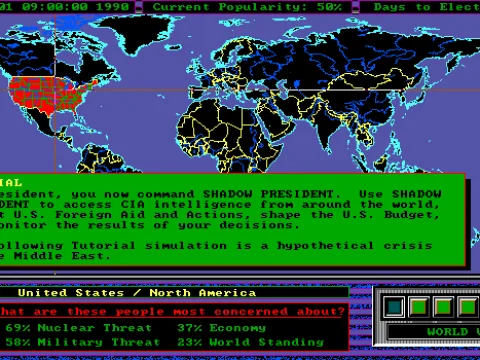 Game start - The first time around, your automatically brought to the tutorial...its a tough game with it, much less without it.