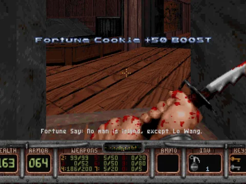 Found a secret area--and a fortune cookie