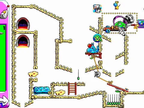 The active object is indicated by the dotted frame; it can be manipulated (e.g. flipped) with the small icons.