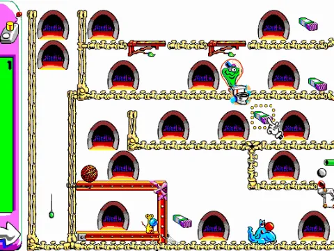 Tunnel mania! Food lures Sid or Al into the caves.