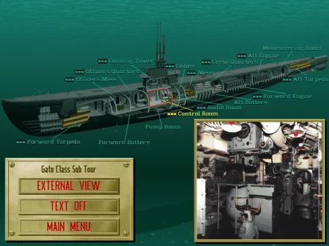 Info about the subs - certain section had a little voiceover or video.