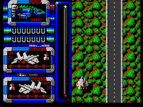 Starting the flight as 1 player (VGA)