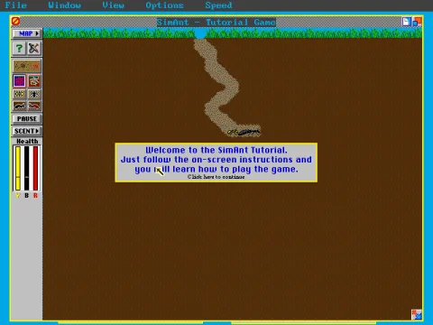 Welcome to the tutorial!  2-D underground mode.