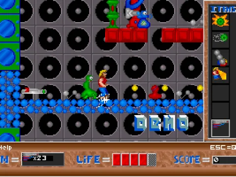 Demo Mode: Battling aliens.