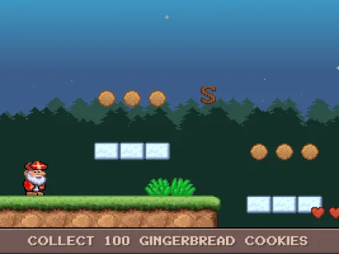 Bonus game, collect 100 gingerbread cookies