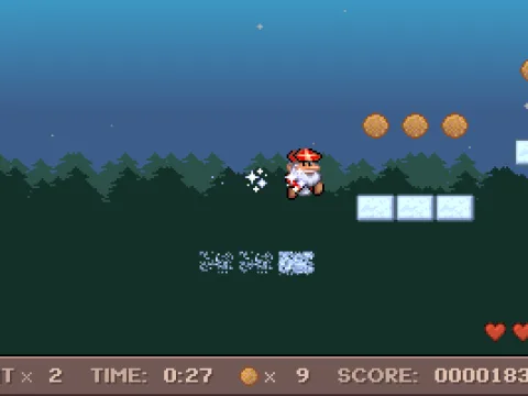 Bonus game, platform disappear when you jump on them