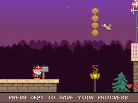 Level 2, press F2 to save your progress