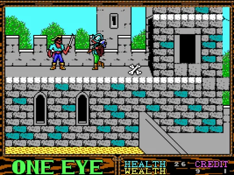 Duel on the battlements.