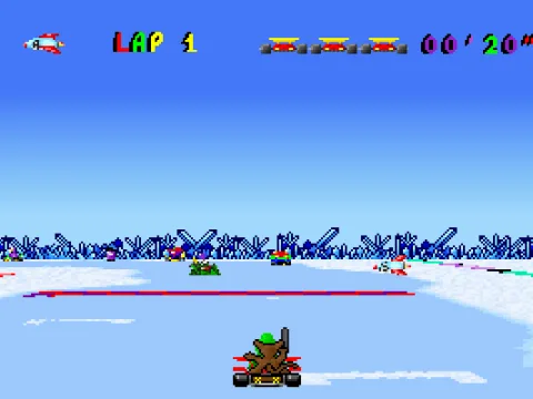 One of the bad power-ups slows you down by beating on you