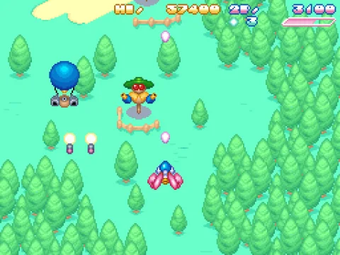 Forest area: cute scarecrows