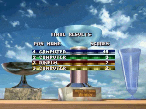 a FINAL RESULTS screen