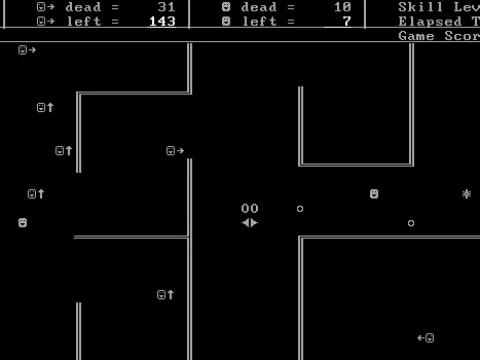 A ghost approaches from the right (monochrome)