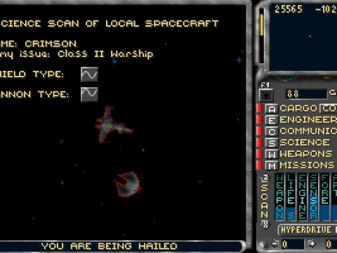 Scanning a ship gives its weapon configuration.