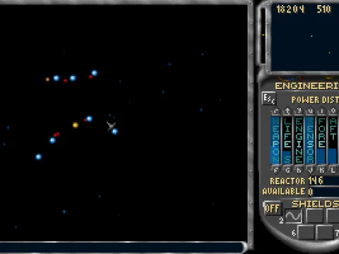 Setting sensor power to maximum shows other ships in the system.