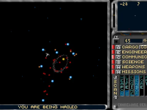 Unfortunately, even with sensors power maxed out, there are no names next to the planets...