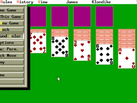 In Game Menu (Klondike)