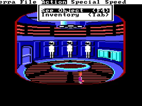 In a room with spacesuits. Showing a bit of the menu