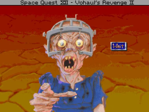 One of the many ways to die, in full screen: spotted by a hideous mutant!..