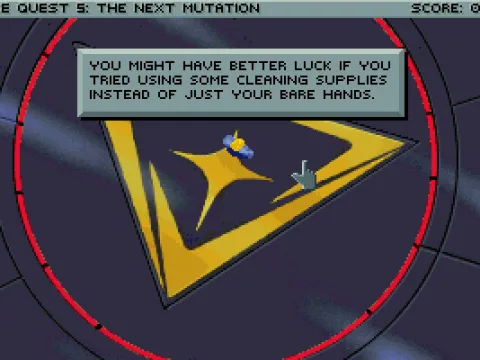 Nice angle! You remember your former janitorial duties, but  seem to be rusty with the technicalities