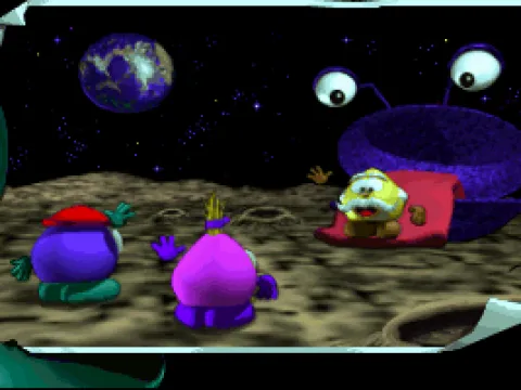 Cut-scene: A look back at simpler times back on the Moon.