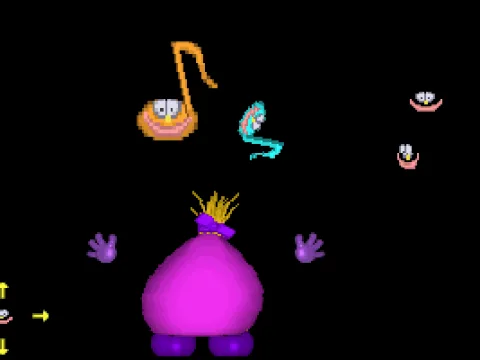 Deet must navigate... an array of musical notes.