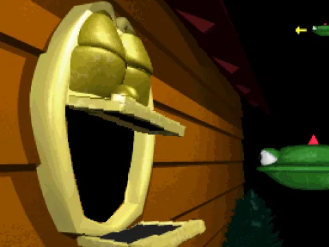 Even the window is anthropomorphised here  -- you must time your entrance according to the snores.