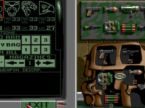 Choosing equipment for each team member.