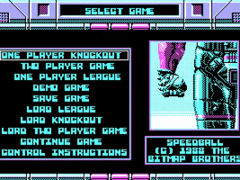 CGA main menu
