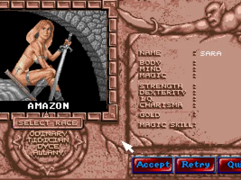 Character Creation Screen