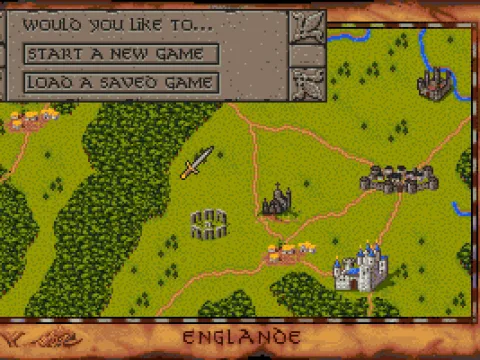 Main menu - overlooking the main map.