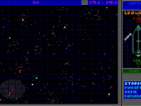 Ingame screenshot of the star map