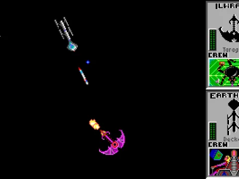 Federation Starship vs. Klingon Bird-of-Prey... I mean, Earthling vs. Illwrath (MCGA/VGA)