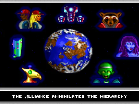 The Alliance victory screen (MCGA/VGA)