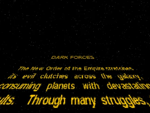 It wouldn't be a Star Wars title if it wouldn't consist of a scrolling prologue.