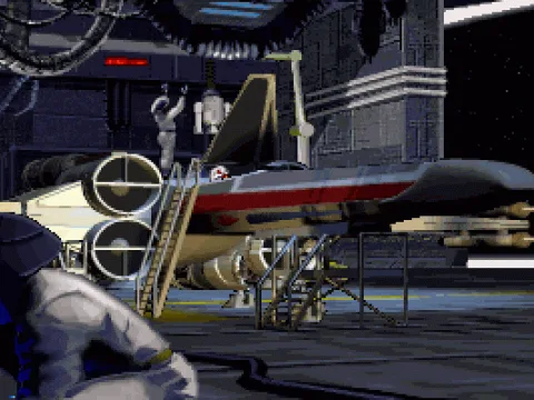 Preparing the X-Wing Starfighters (intro sequence)