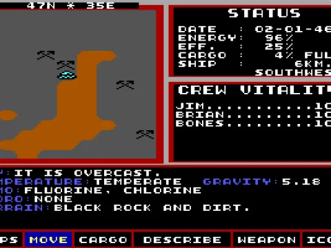 Exploring planetside.